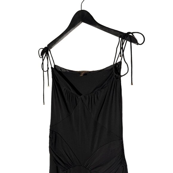 Louis Vuitton Black Ruched Jersey Wide Leg Sleeveless Jumpsuit - Picture 3 of 11